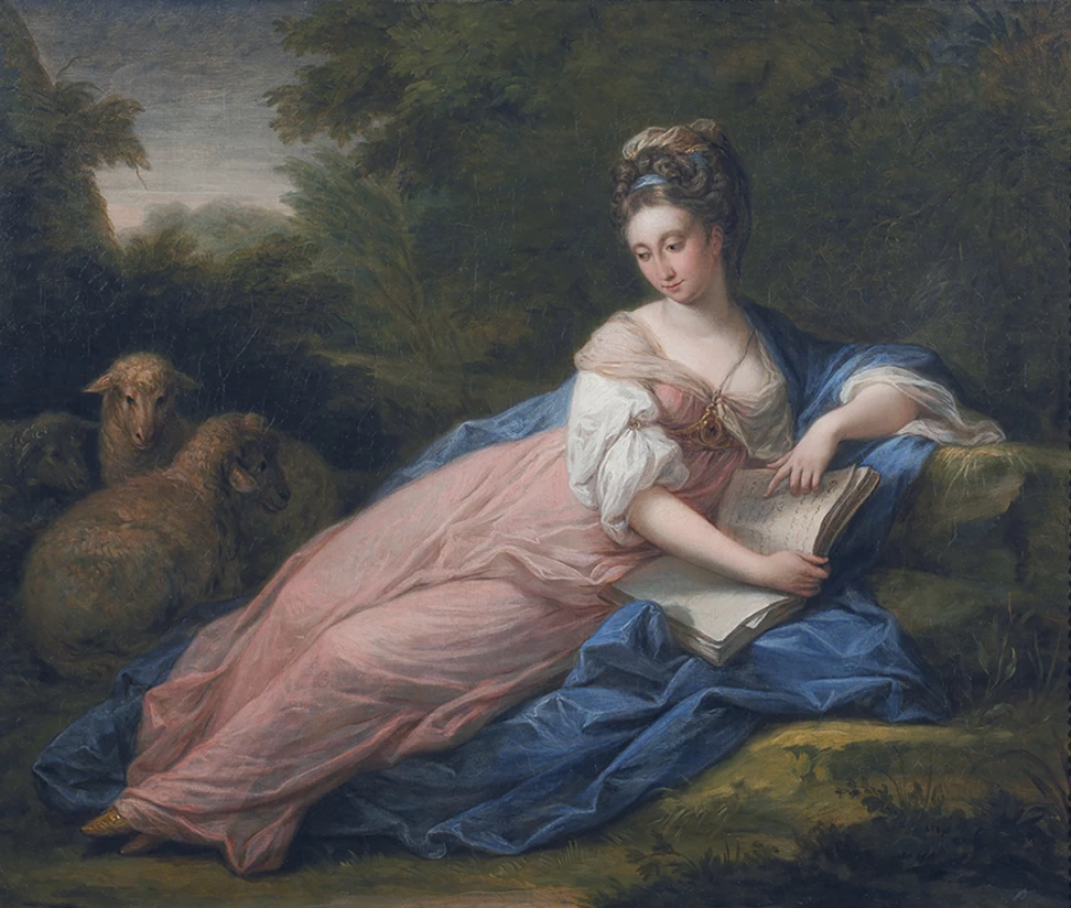 Angelika Kauffmann - 180, Ritratto di Mary Tisdal in lettura, Joslyn Art Museum